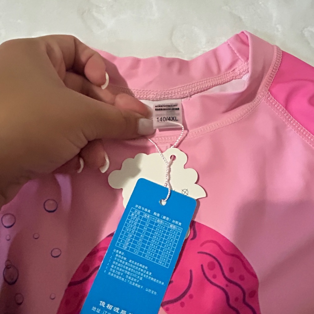 Amazon Pink Kids Swim Rashguard - Picture 3 of 4